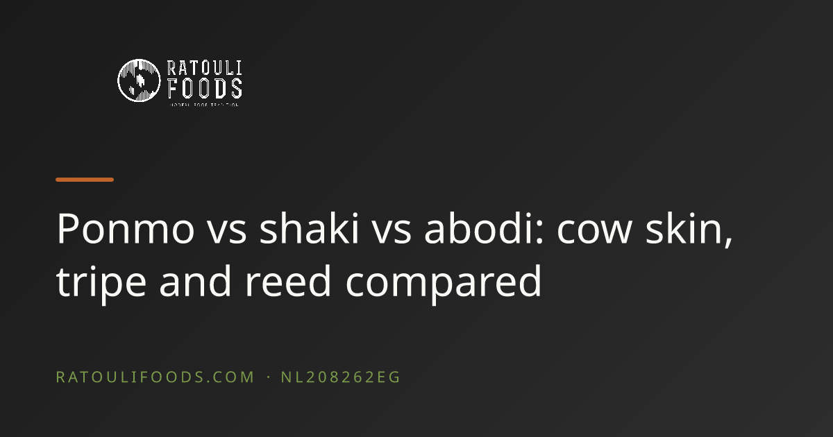 Ponmo vs shaki vs abodi: cow skin, tripe and reed compared